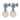 NAOMI Zilver LIGHT BLUE/ROSE