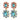 LINA Goud LIGHT BLUE/ROSE