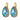 FIORA Goud AQUA/LIGHT BLUE