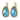 FIORA Goud AQUA/LIGHT BLUE