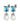 WALI SS AQUA - WHITE PEARL Earrings