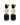 ESMARA SG BLACK / CRYSTAL EARRINGS GOLD