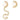Lily stickers Oorbellen Goud