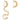 Lily stickers Oorbellen Goud