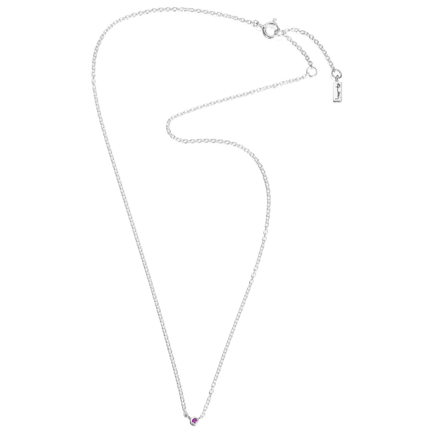 Micro Blink - Pink Sapphire Kettingen Zilver 40-45 cm