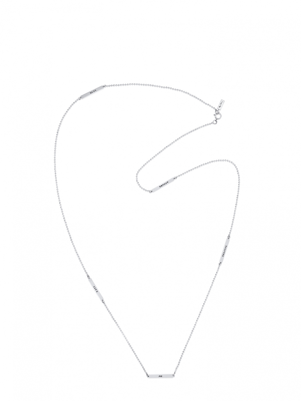 Power Plates Long Kettingen Zilver 80 cm