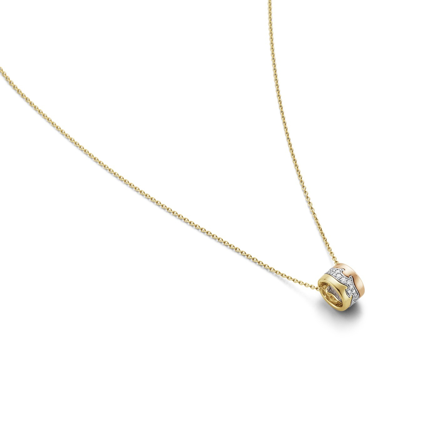 FUSION Hanger goud Witgoud Roségoud CENTRE PAVÉ 0.19 ct