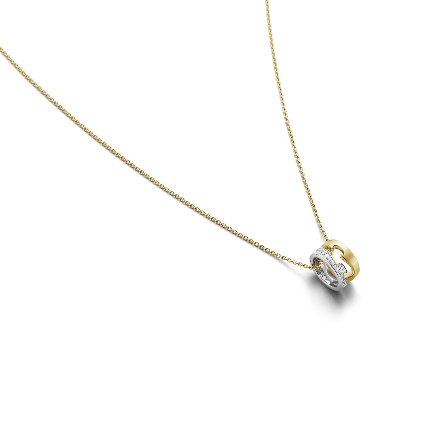 FUSION OPEN Hanger goud Witgoud PAVÉ 0.22 CT