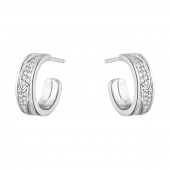 FUSION SMALL Oorbel Witgoud FULL PAVÉ 0.33 CT