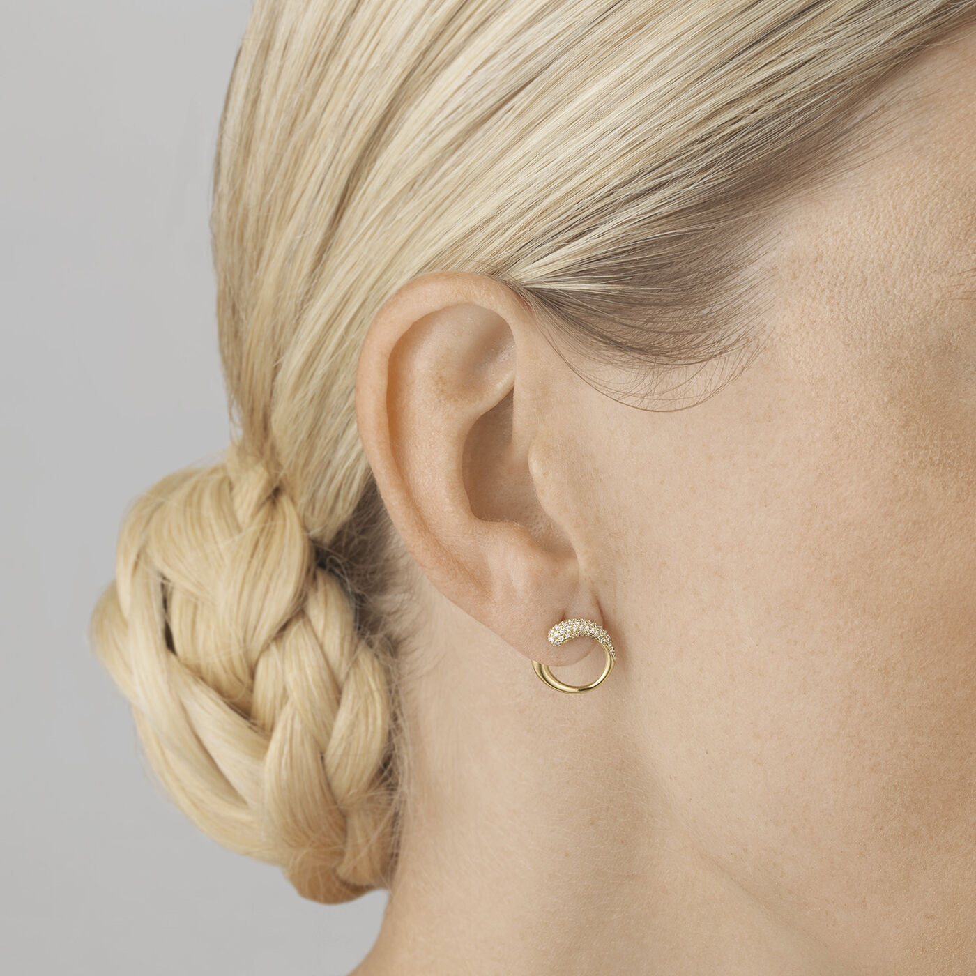 MERCY Oorbel goud Diamant PAVE 0.38 CT