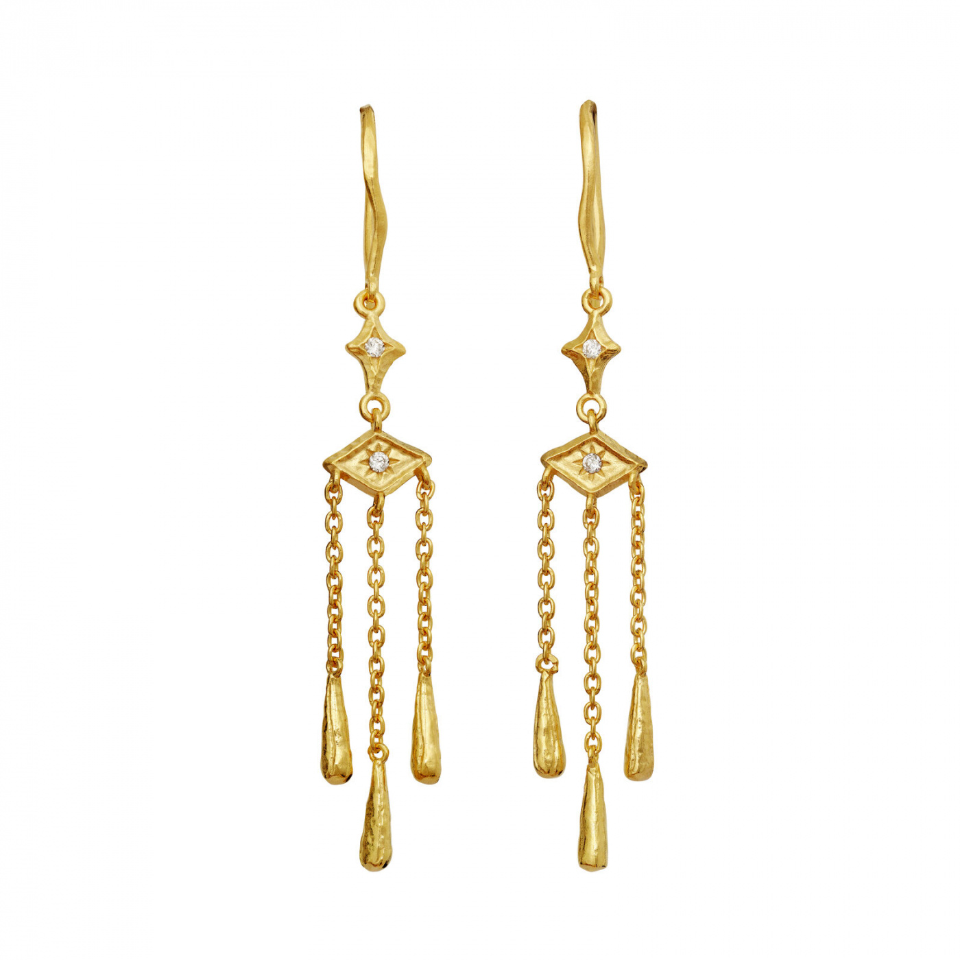 Trio Earrings Gold