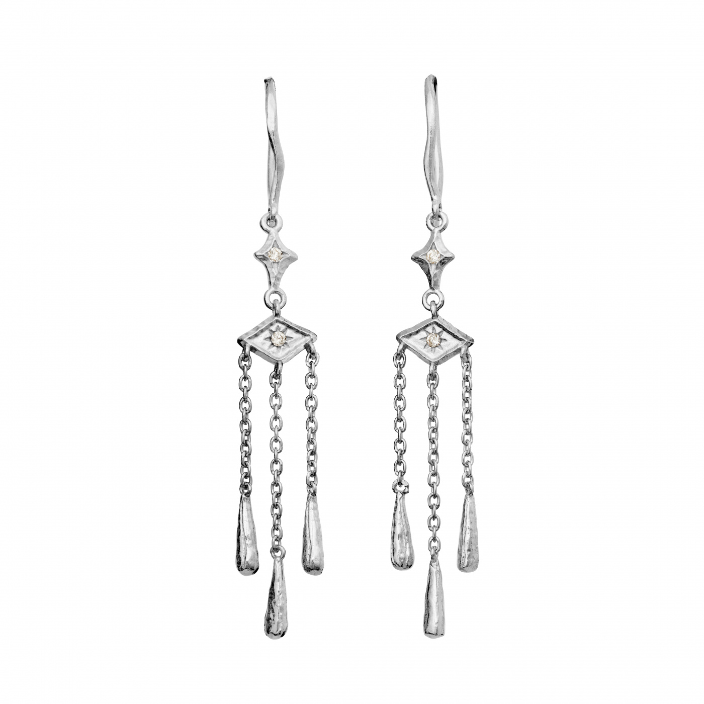 Trio Earrings Silver