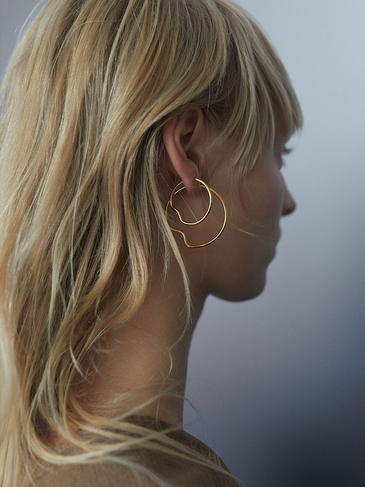 Copenhagen 35 Hoop Goldplated Silver