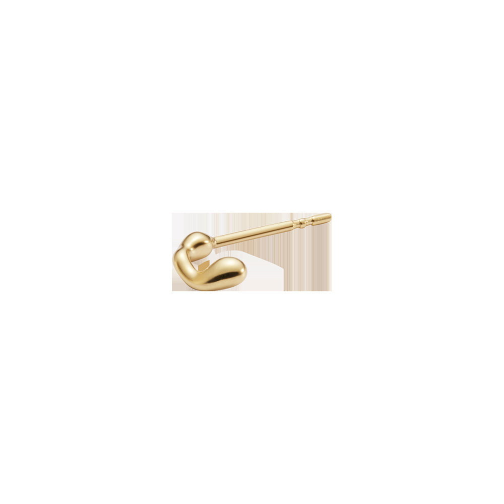 Halvandet Stud Goldplated Silver