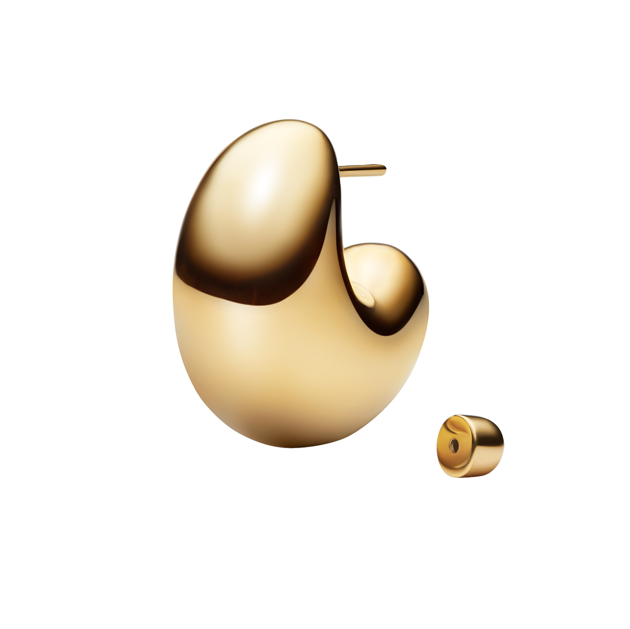 Tryvann Dome Earring Goldplated Silver (ONE)