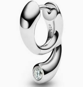 Mermaid Pool Huggie Earrings Silver (ONE)