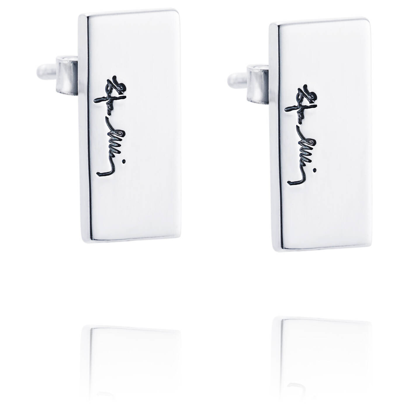 Bricks Oorbel Zilver