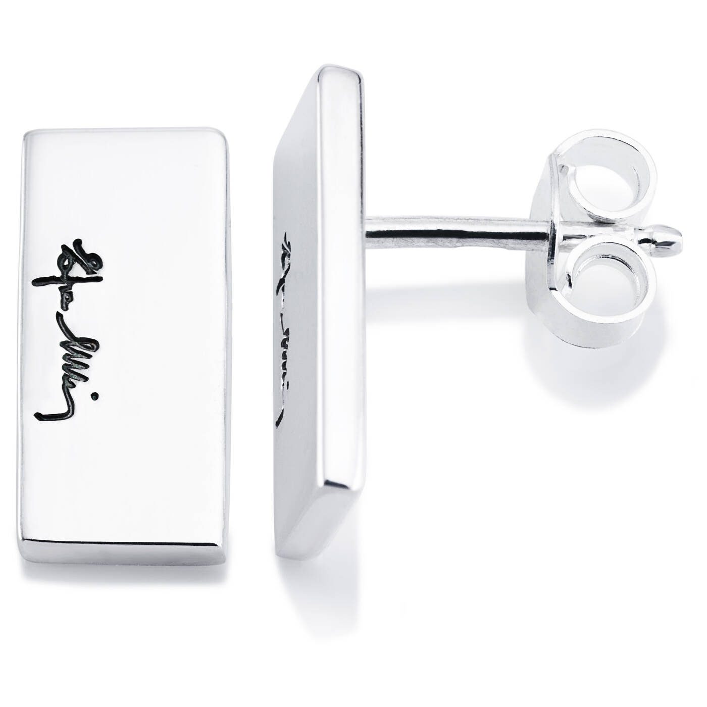 Bricks Oorbel Zilver