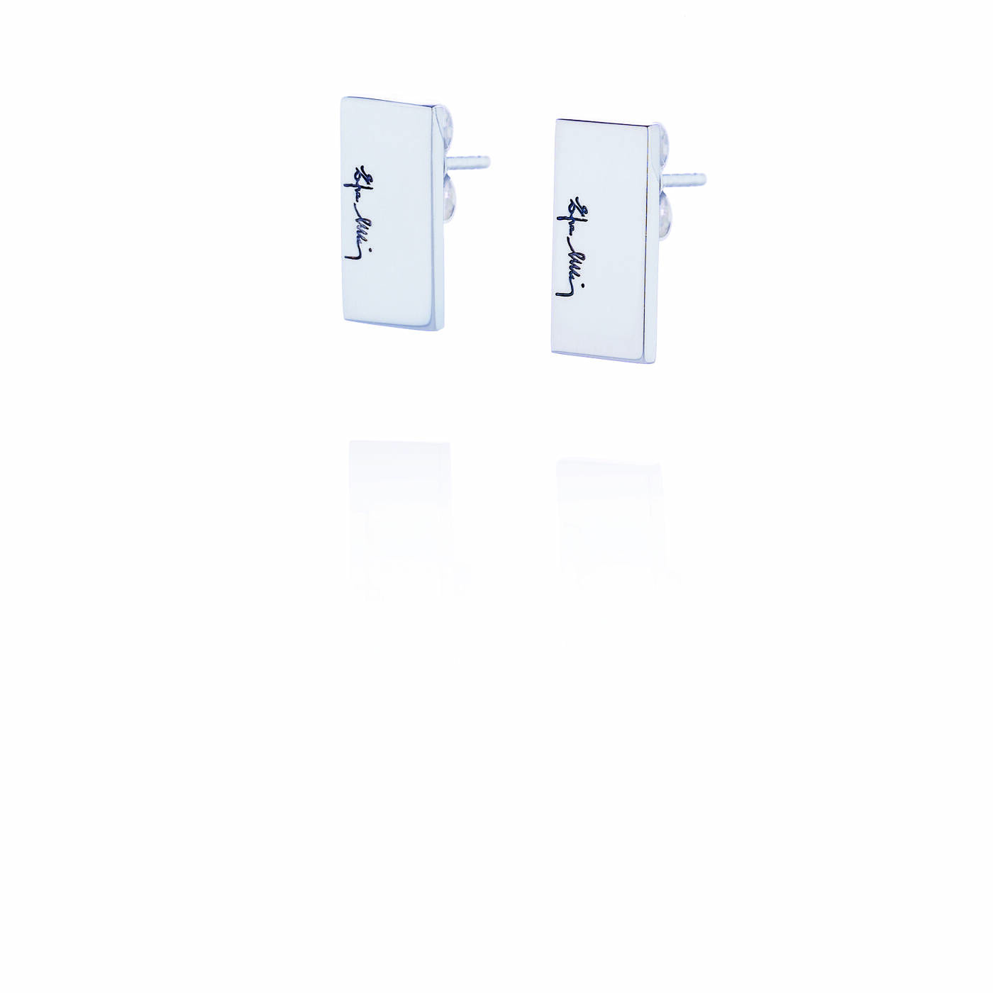 Bricks Oorbel Zilver