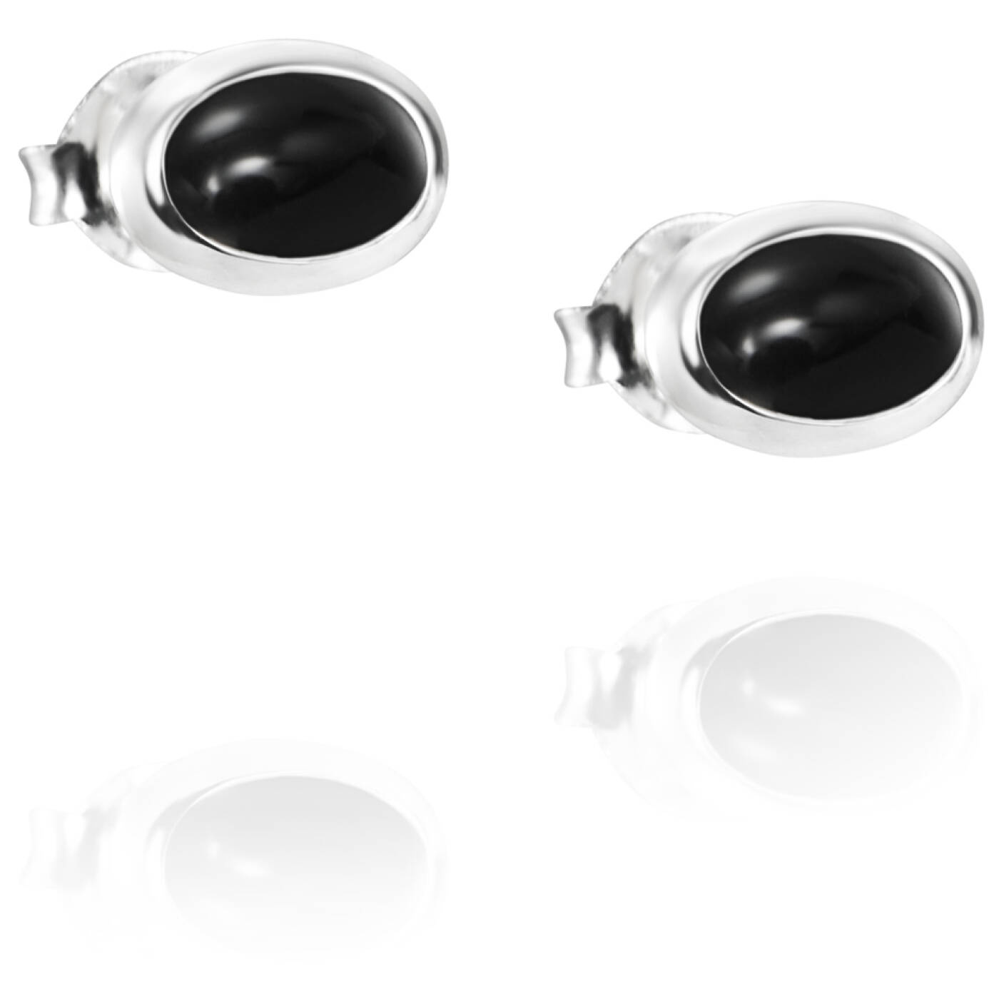 Love Bead Zilver - Onyx Oorbel Zilver