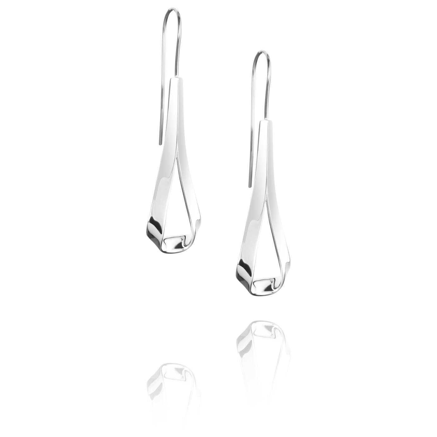 Folded Oorbel Zilver