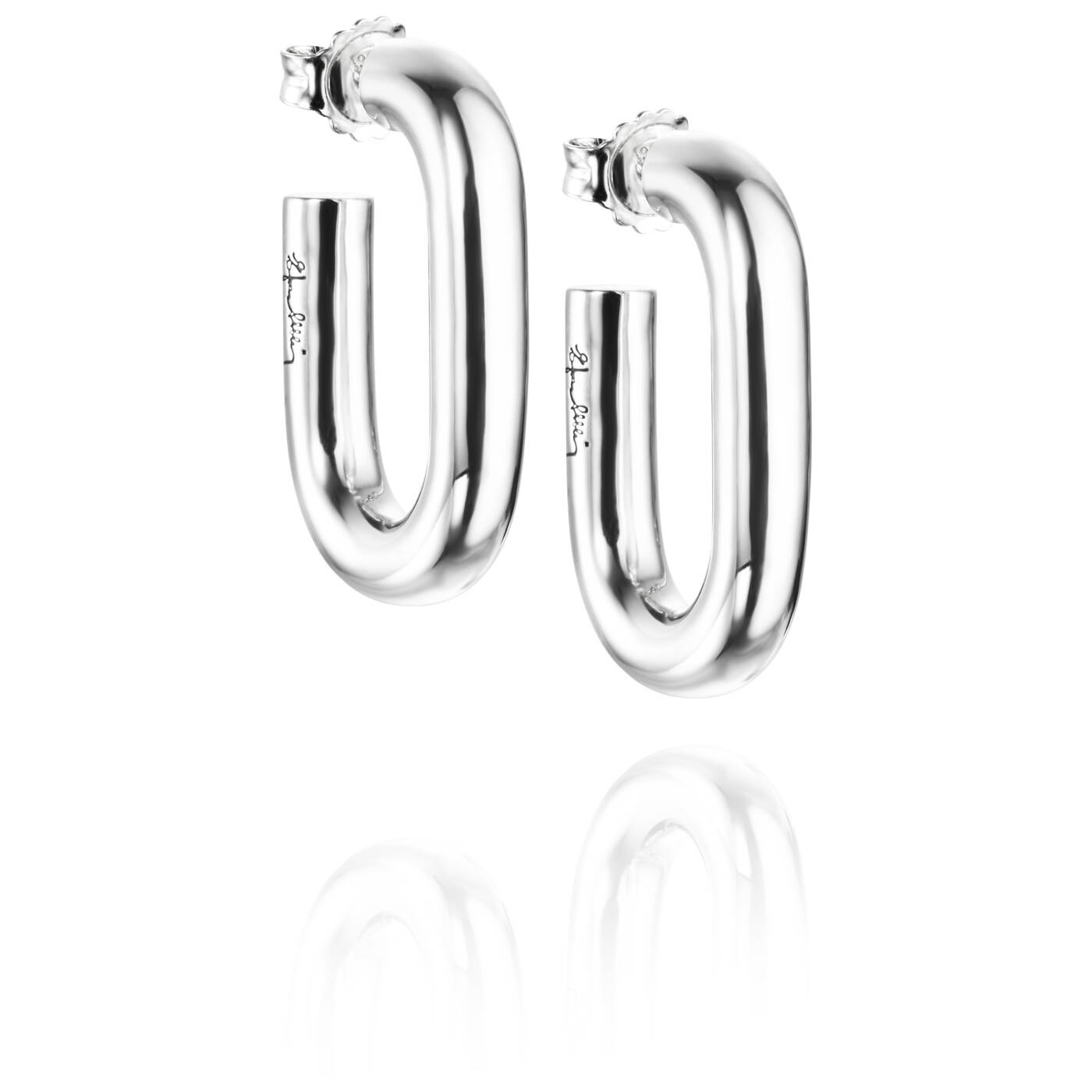 Chunky Hoops Oorbel Zilver