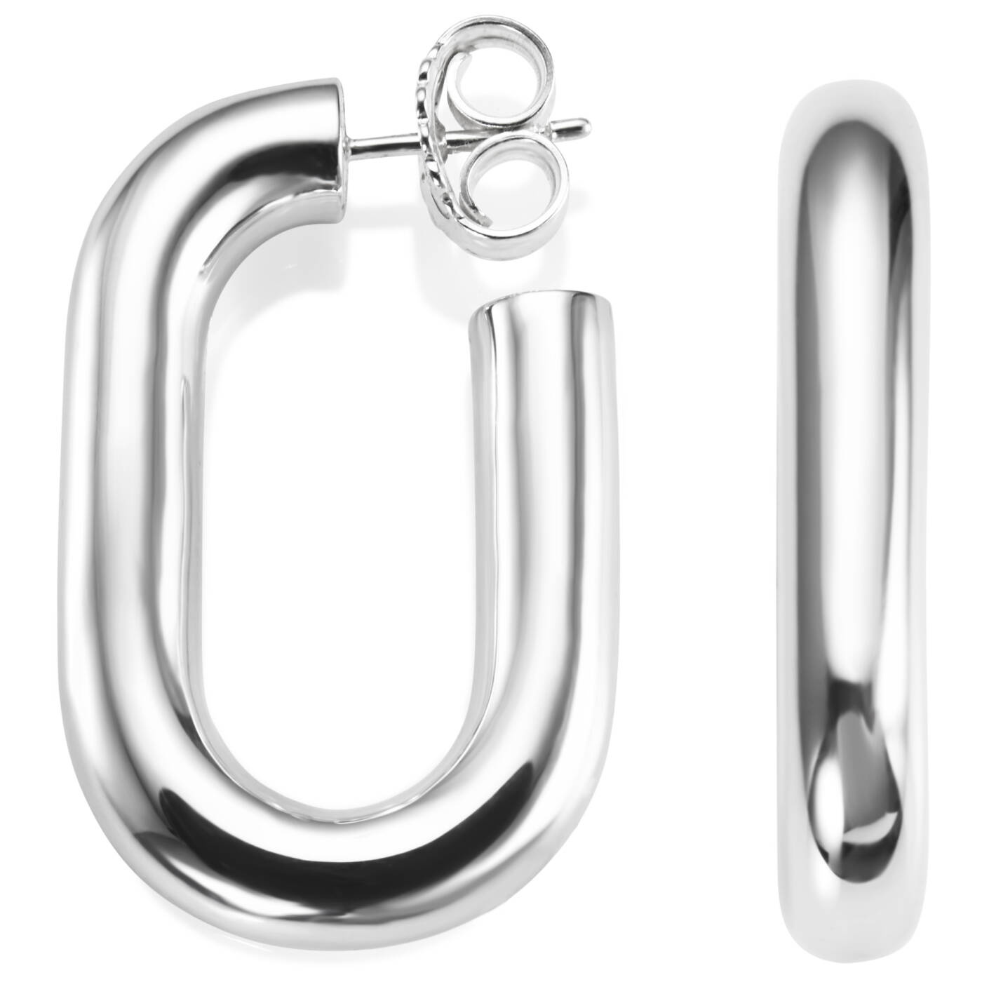 Chunky Hoops Oorbel Zilver