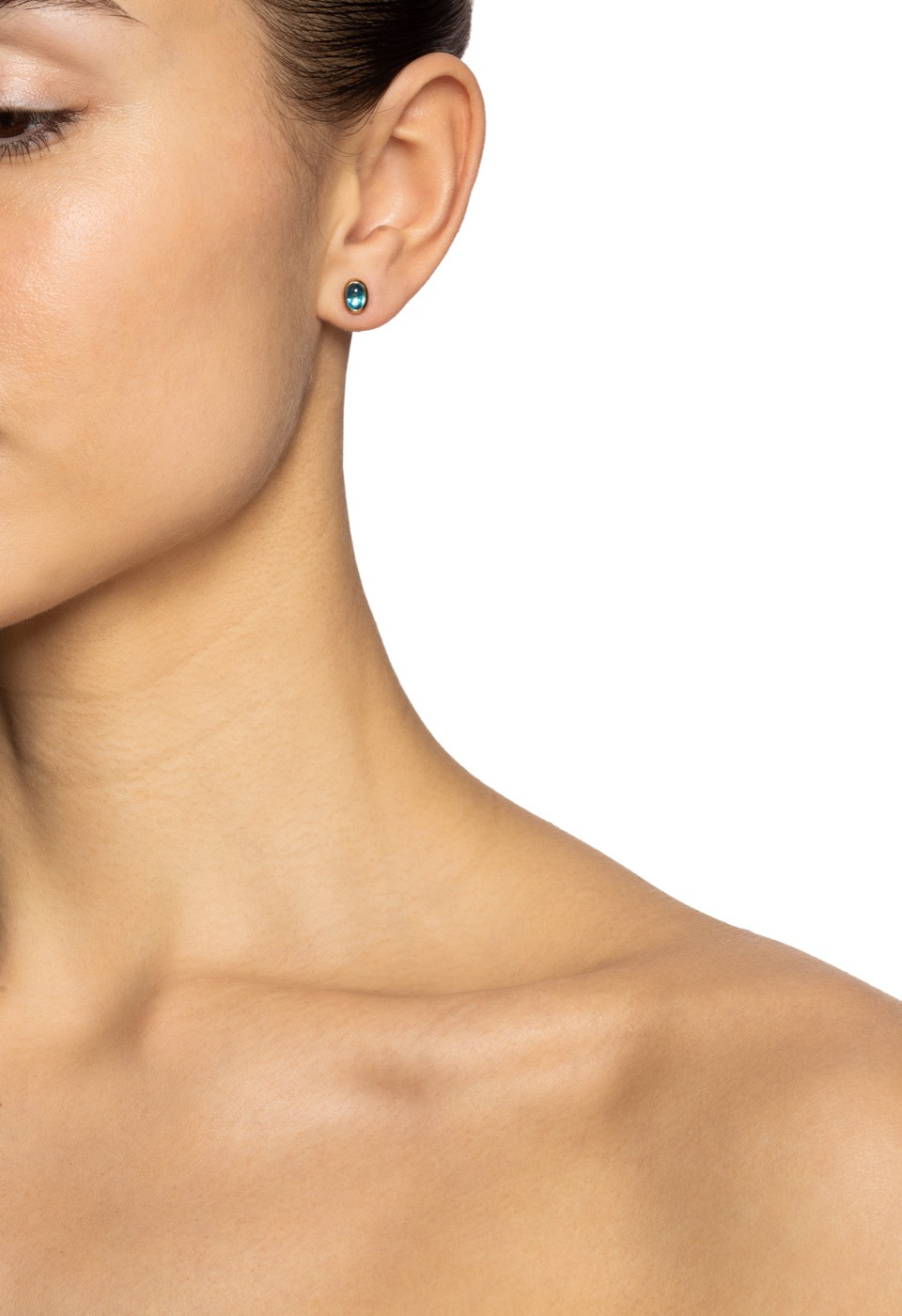 Love Bead - Topaz Oorbel goud