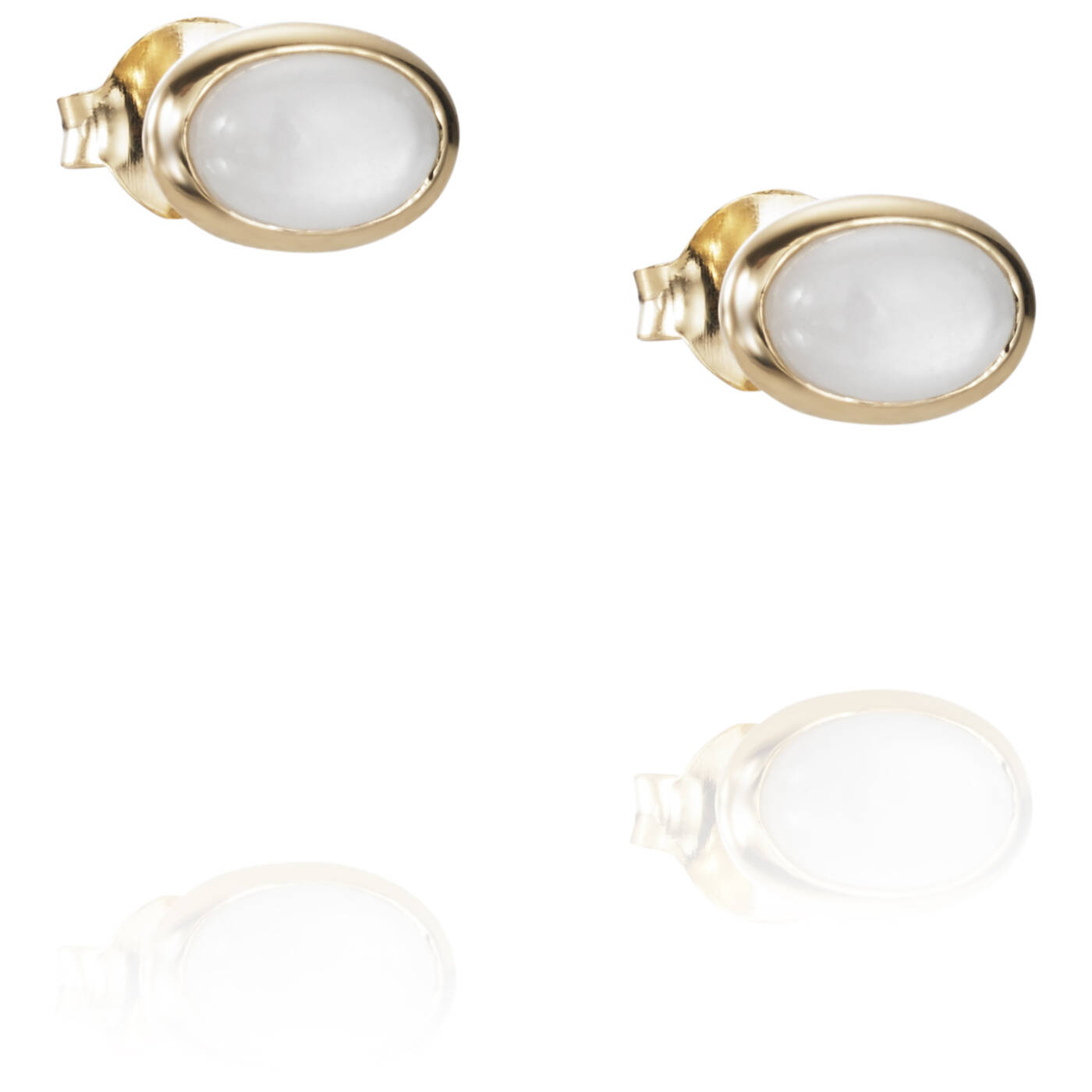 Love Bead - Moonstone Oorbel goud