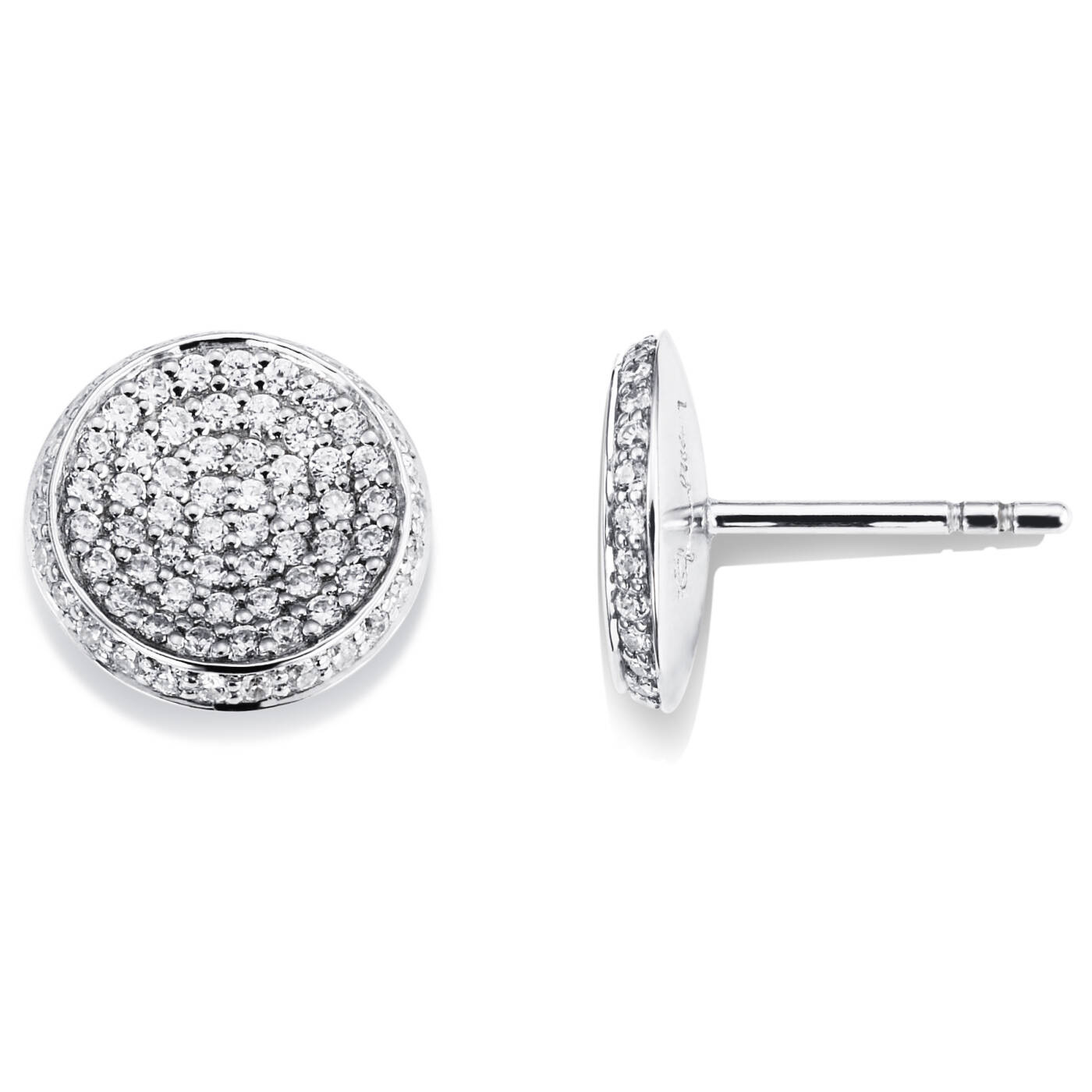 Love Bowl Oorbel Witgoud