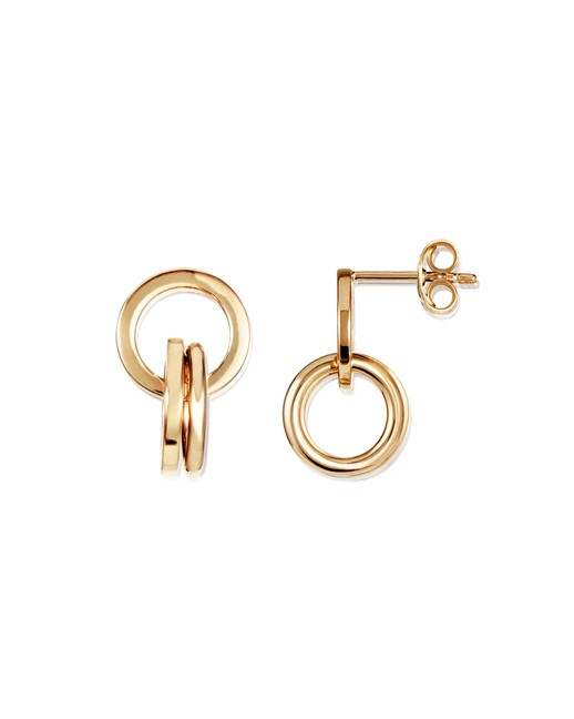 Messy rings ear Earrings Goldplated Silver
