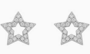 Wish small star ear Zilver/clear-Onesize