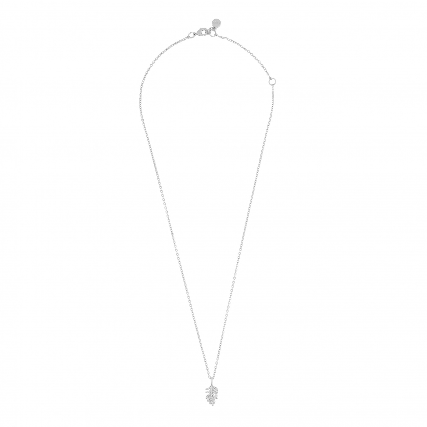 North pendant neck 50 Zilver/clear-50 cm