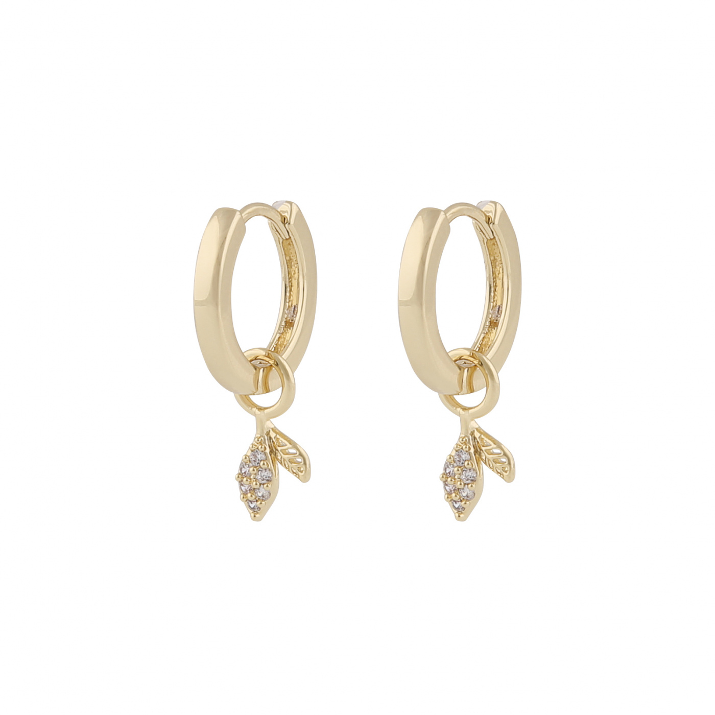 Meya Leaf Earrings Gold