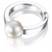 60's Pearl Ring Zilver