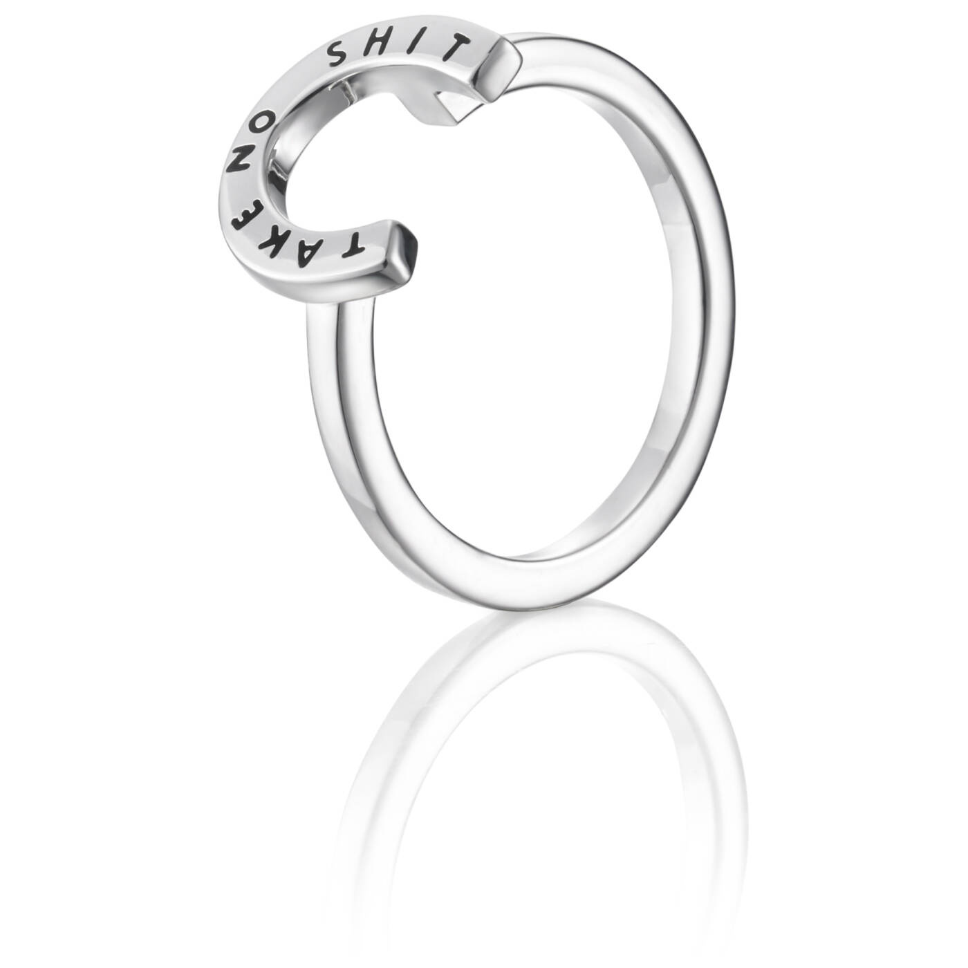 Little Take No Shit Ring Zilver