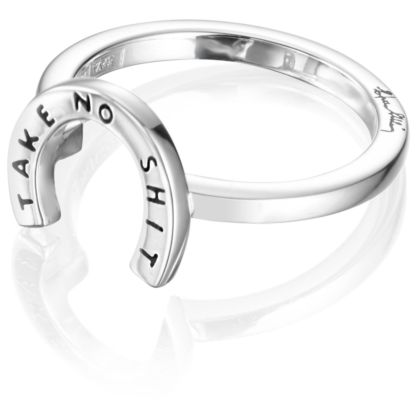 Little Take No Shit Ring Zilver