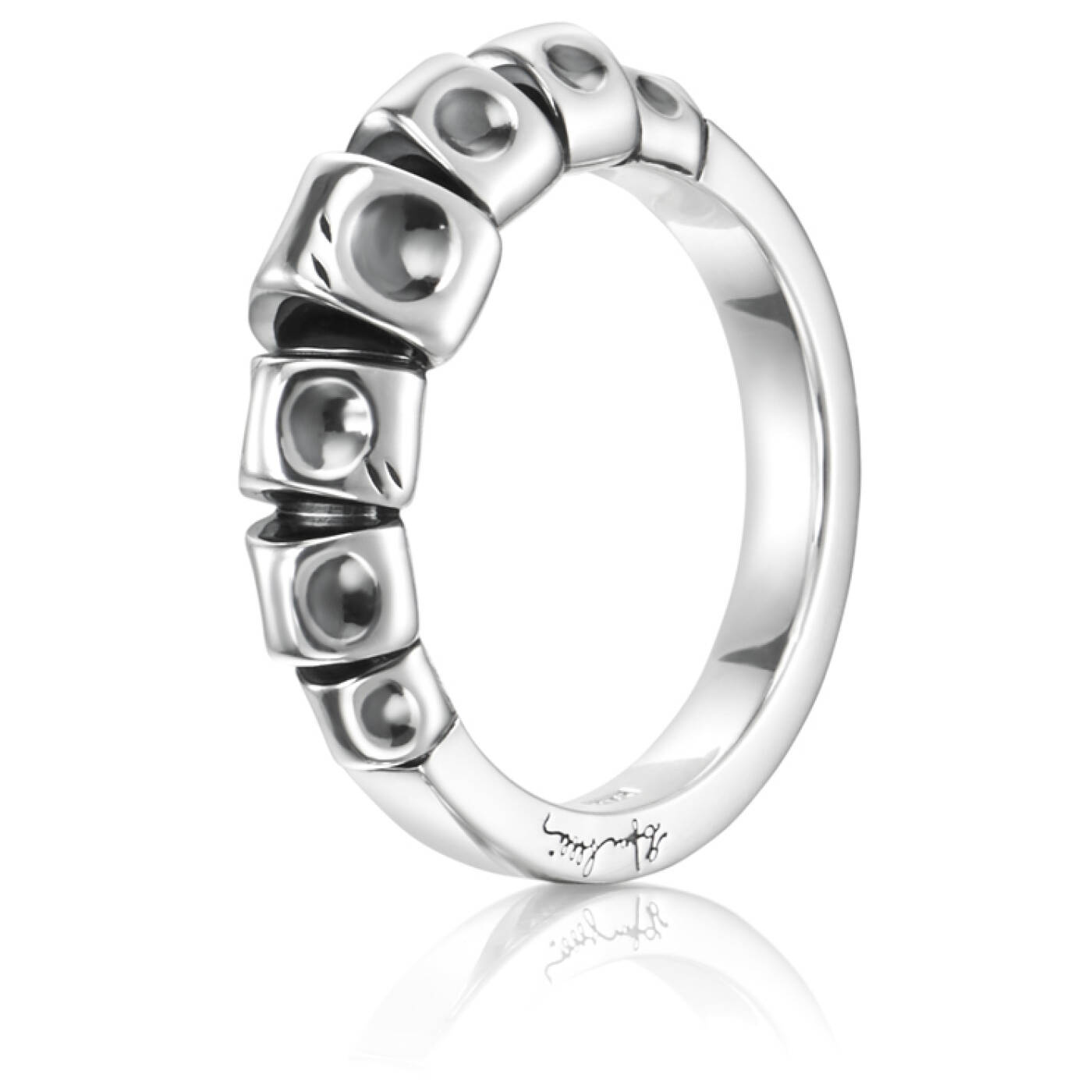 Slim Spine Ring Zilver