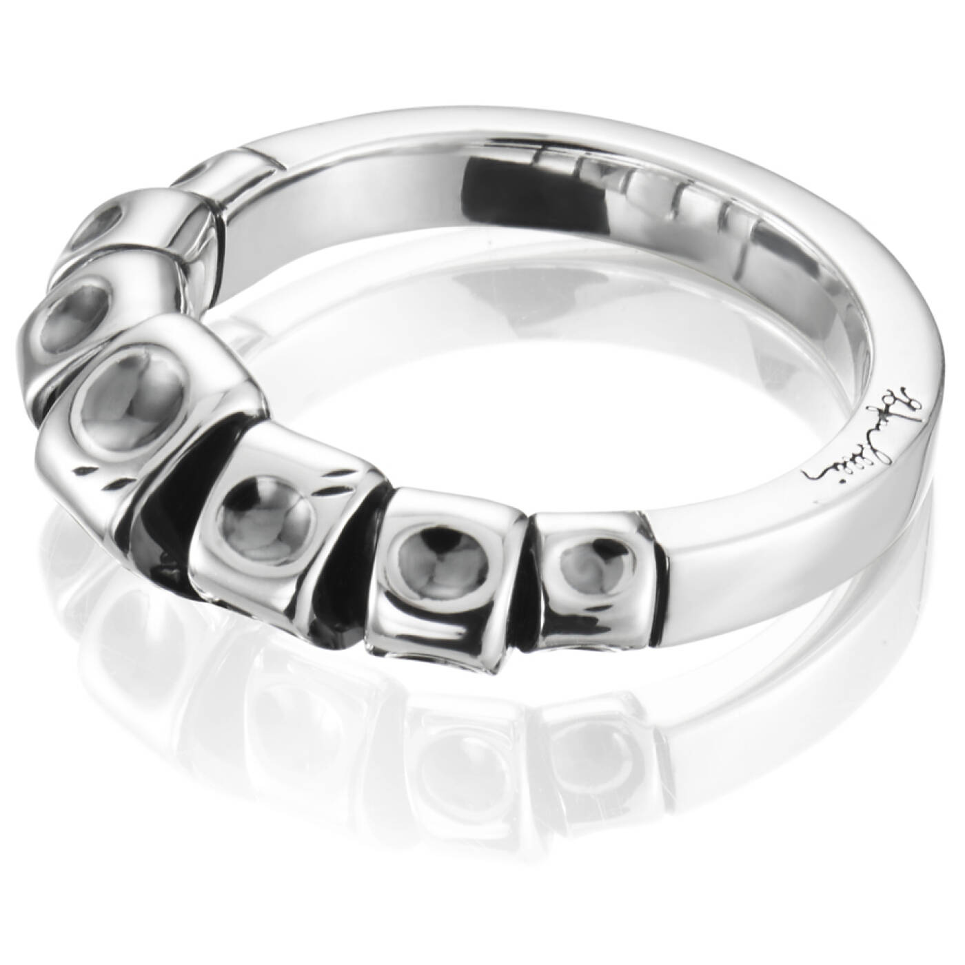 Slim Spine Ring Zilver