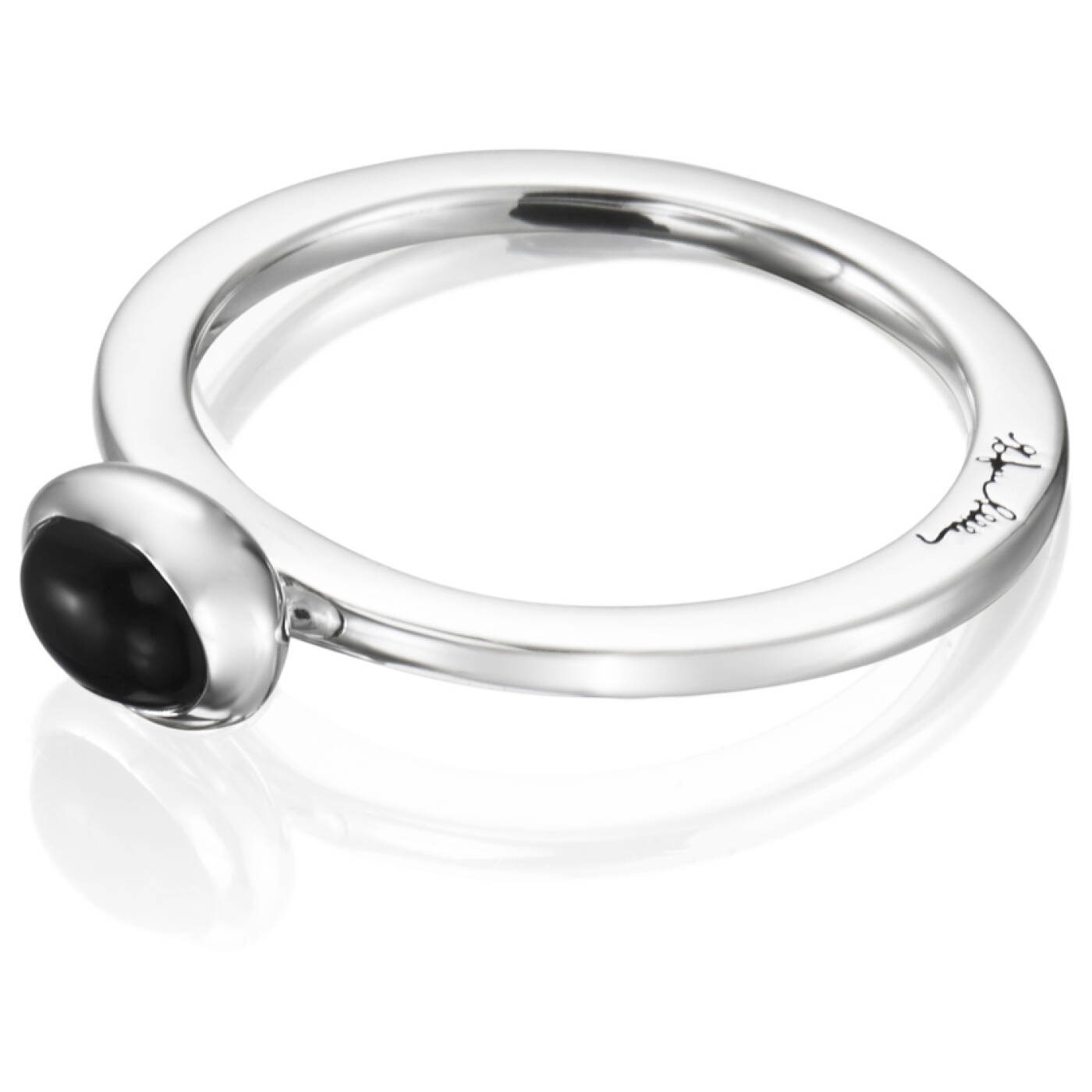 Love Bead Zilver - Onyx Ring Zilver