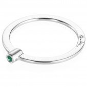 Micro Blink - Green Emerald Ring Zilver