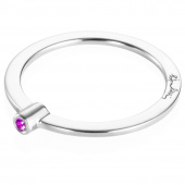Micro Blink - Pink Sapphire Ring Zilver