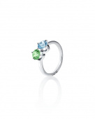 The Sea & I Ring Zilver Green Sapphire/Topaz  The Sea & I Ring Zilver Green Sapphire/Topaz