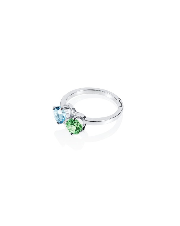 The Sea & I Ring Zilver Green Sapphire/Topaz 