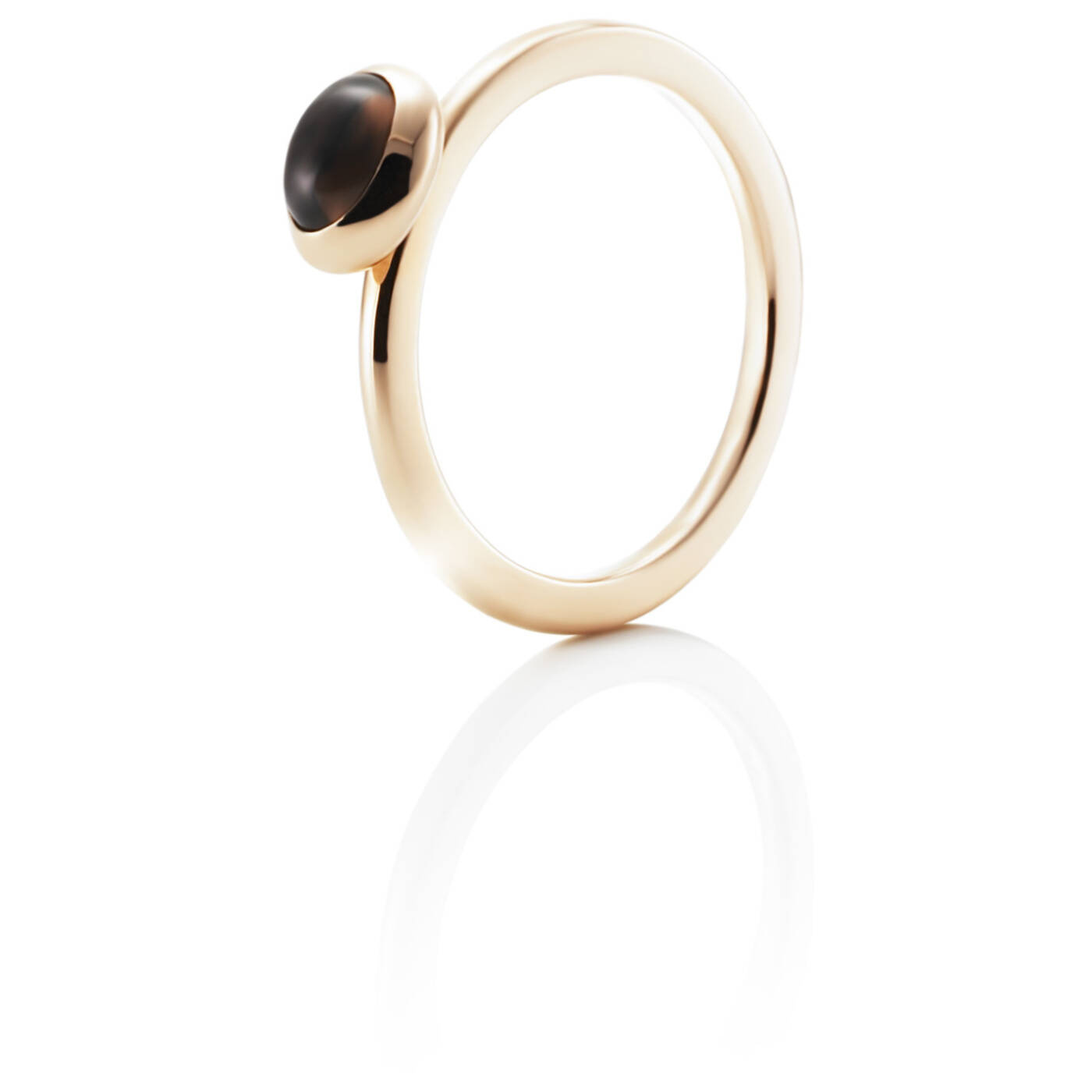 Love Bead - Smokey Quartz Ring goud