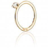 Love Bead Wedding 0.19 ct diamant Ring goud