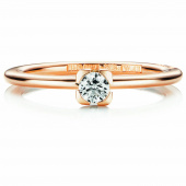 Love Bead Wedding 0.19 ct diamant Ring goud