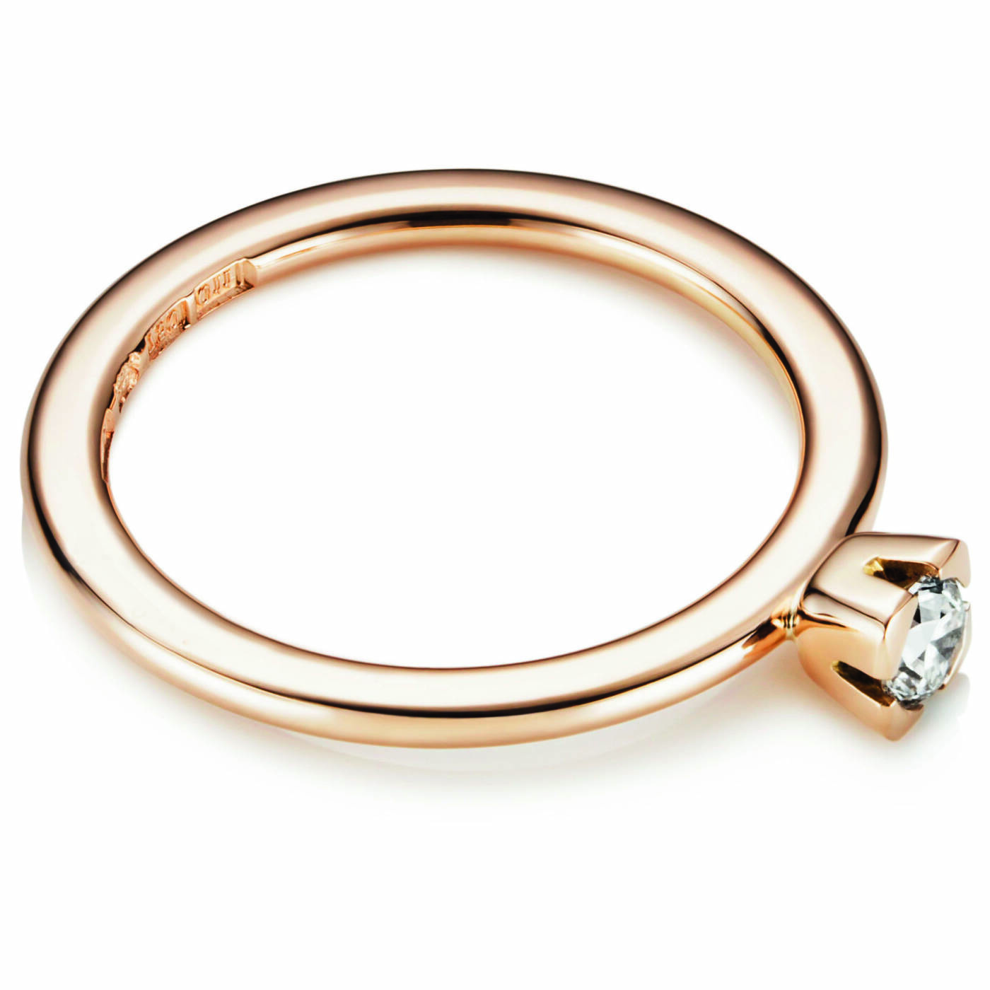 Love Bead Wedding 0.19 ct diamant Ring goud