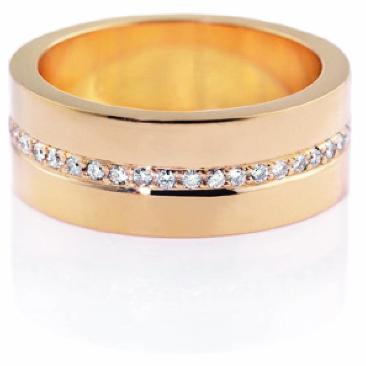 Wide & Stars Ring goud