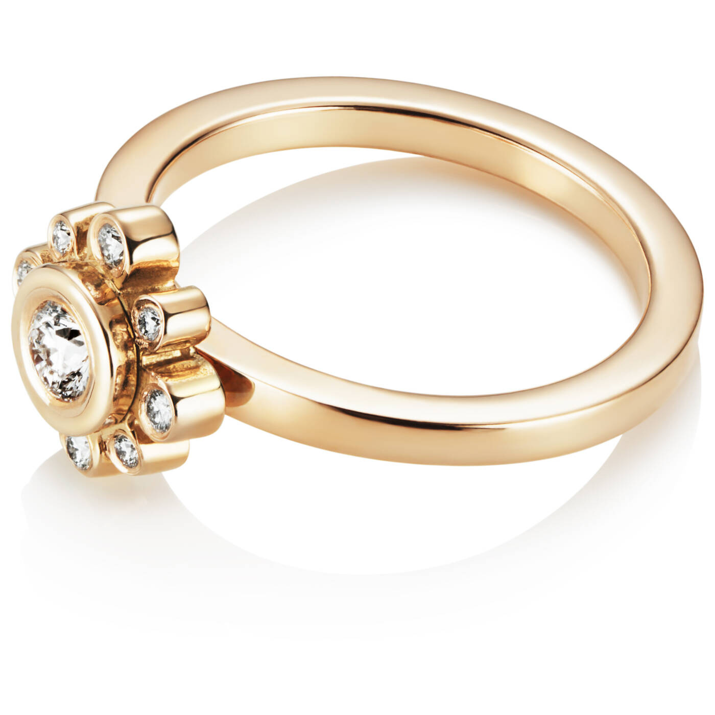 Sweet Hearts Crown 0.19 ct diamant Ring goud